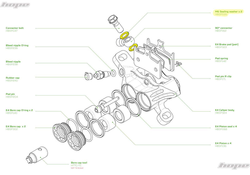 Load image into Gallery viewer, Hope m6 copper washers for brake hose (10 pieces)
