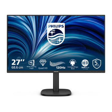 Philips 27b2n3500j 27 monitor (zwart, 120 hz, hdmi, displayport, audio, usb-hub)