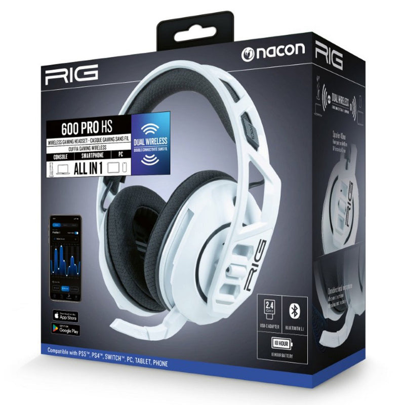 Load image into Gallery viewer, Nacon rig 600 pro hs over-ear gaming headset (wit, playstation 5, playstation 4, windows, nintendo switch, android, ios)
