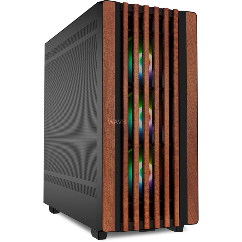 Load image into Gallery viewer, Sharkoon rebel c70m rgb midi tower behuizing (zwart | 2x usb-a | 1x usb-c | rgb)
