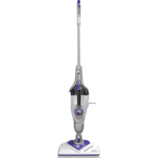 Black+decker bhsm1615dsm 1600w steam-mop met steamitt, deltavoet en 17 accessoires stoomreiniger (wit donkerpaars)