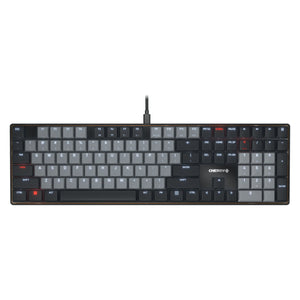 Cherry kc 500 mx lp mechanisch toetsenbord (zwart, us lay-out (qwerty), mx low profile 2.0 ivory, 100%, white leds, pbt keycaps)