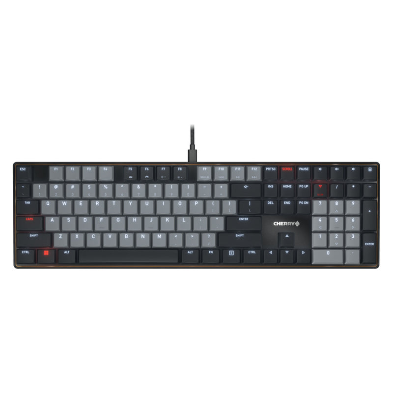 Load image into Gallery viewer, Cherry kc 500 mx lp mechanisch toetsenbord (zwart, us lay-out (qwerty), mx low profile 2.0 ivory, 100%, white leds, pbt keycaps)
