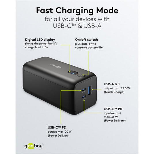 Goobay powerbank (zwart)