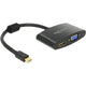 Delock mini-displayport naar vga + hdmi adapter (zwart, 0,18 meter)