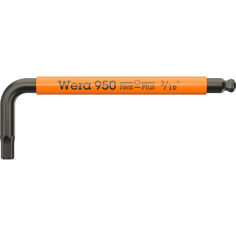 Load image into Gallery viewer, Wera 950 9 hex-plus multicolour imperial 3 stiftsleutelset, blacklaser (zwart, 9‑delig)

