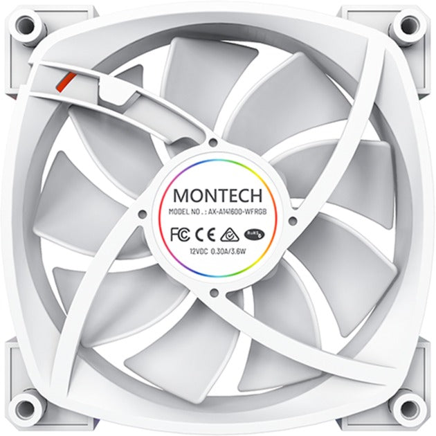Load image into Gallery viewer, Montech ax140 fan pwm rgb case fan (wit, 140 x 140 x 25 mm)
