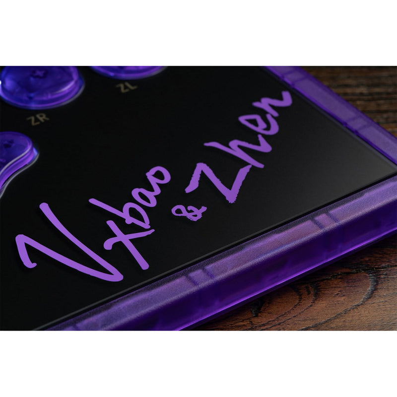 Laden Sie das Bild in Galerie -Viewer, 8bitdo arcade controller - transparent purple signature edition (paars transparant, 2.4 ghz bluetooth usb, nintendo switch 1 + 2, pc)
