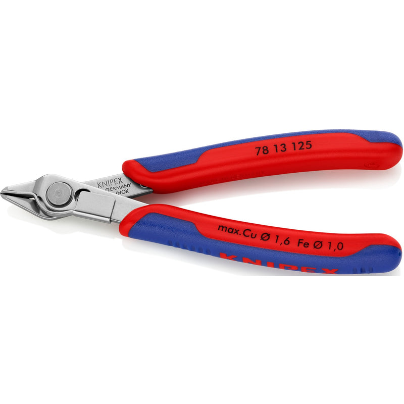 Load image into Gallery viewer, Knipex electronic super knips 78 13 125 elektronica-tang (rood blauw)
