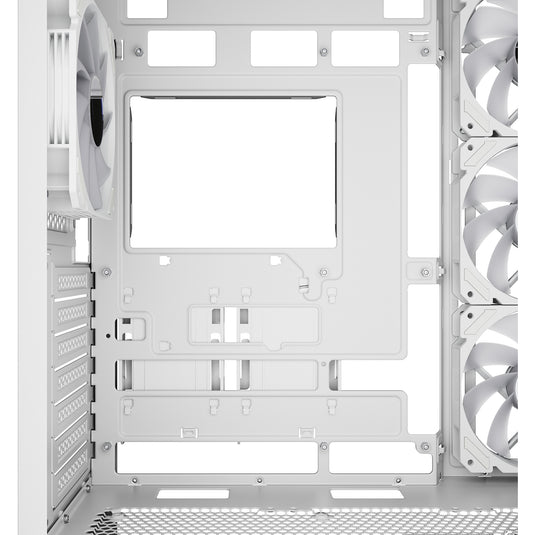 Sharkoon ak7 argb midi tower behuizing (wit | 2x usb-a | 1x usb-c | rgb | window)