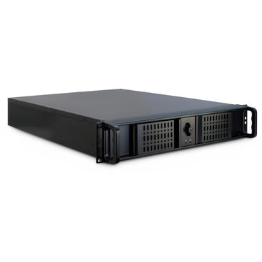 Inter-tech 2u-2098-sl rack behuizing (zwart | 2x usb-a)