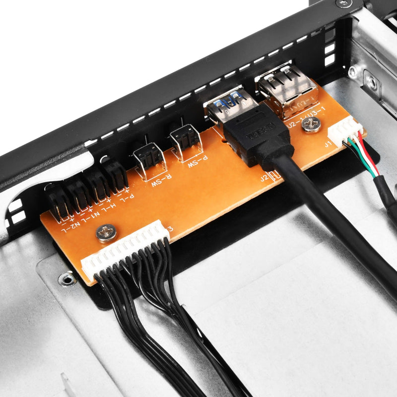 Chargez l'image dans la visionneuse de la galerie, Silverstone rm21-308 rack behuizing (zwart | 1x usb-a 2.0 | 1x usb-a 3.2 (5 gbit s))
