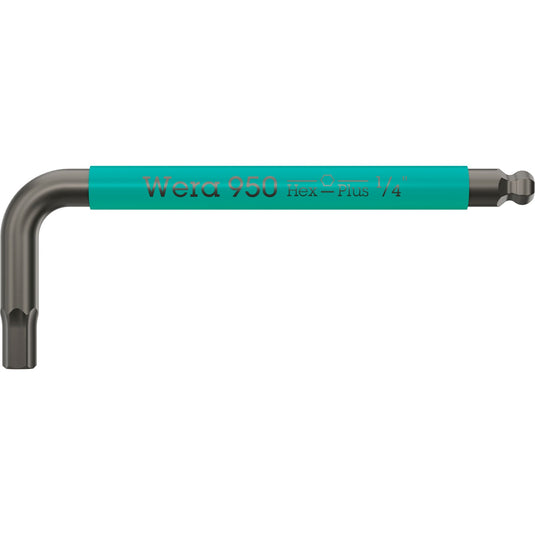 Wera 950 9 hex-plus multicolour imperial 3 stiftsleutelset, blacklaser (zwart, 9‑delig)