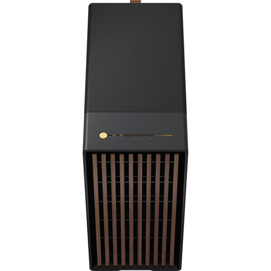 Fractal design north midi tower behuizing (zwart houtkleur | 2x usb-a | 1x usb-c)