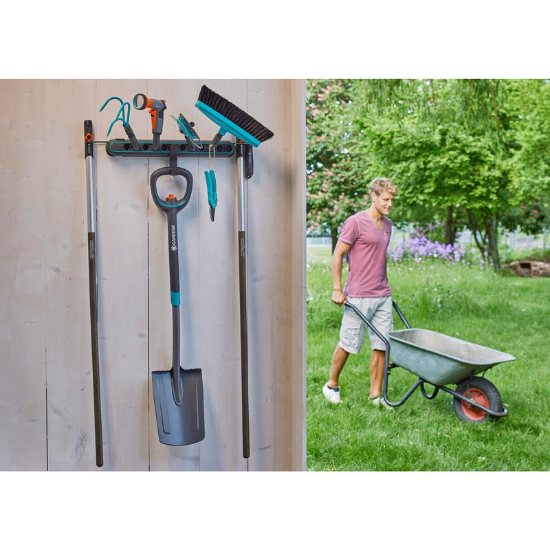 Load image into Gallery viewer, Gardena combisystem gereedschapsrek flex houder (donkergrijs turquoise)
