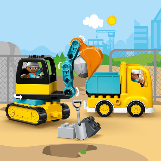 Lego duplo - truck graafmachine met rupsbanden constructiespeelgoed (10931)