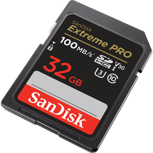 Sandisk extreme pro sdhc 32 gb geheugenkaart (zwart, uhs-i, class 10, u3, v30)