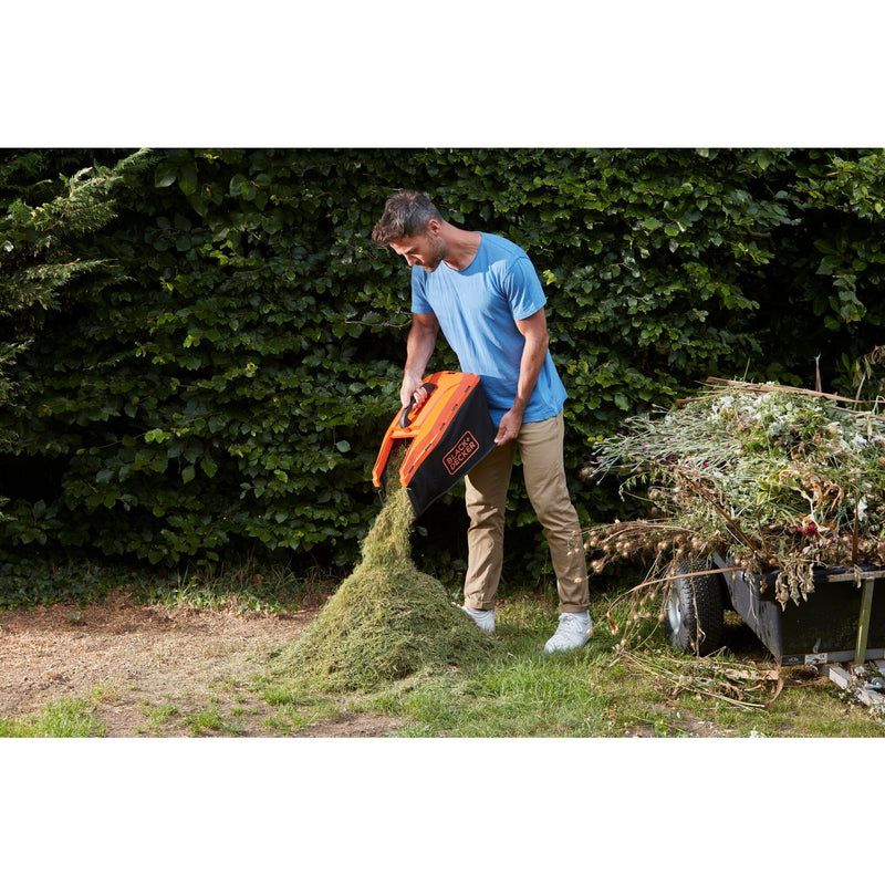 Load image into Gallery viewer, Black+decker bcmw3318l2-qw 2x 18v grasmaaier (oranje zwart, 2x 18v 2.5ah accu en oplader inbegrepen)
