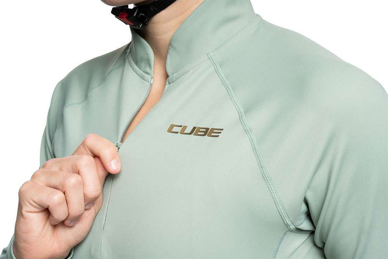 Load image into Gallery viewer, Cube half zip - women's long sleeve jersey
