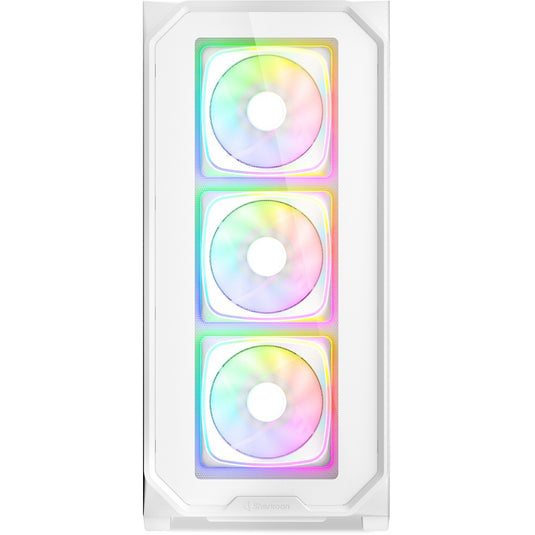 Sharkoon ak5g rgb midi tower behuizing (wit | 2x usb-a | 1x usb-c | rgb | tempered glass)