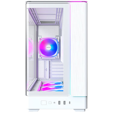 Montech king 15 pro midi tower behuizing (wit | 2x usb-a | 1x usb-c | rgb | window)