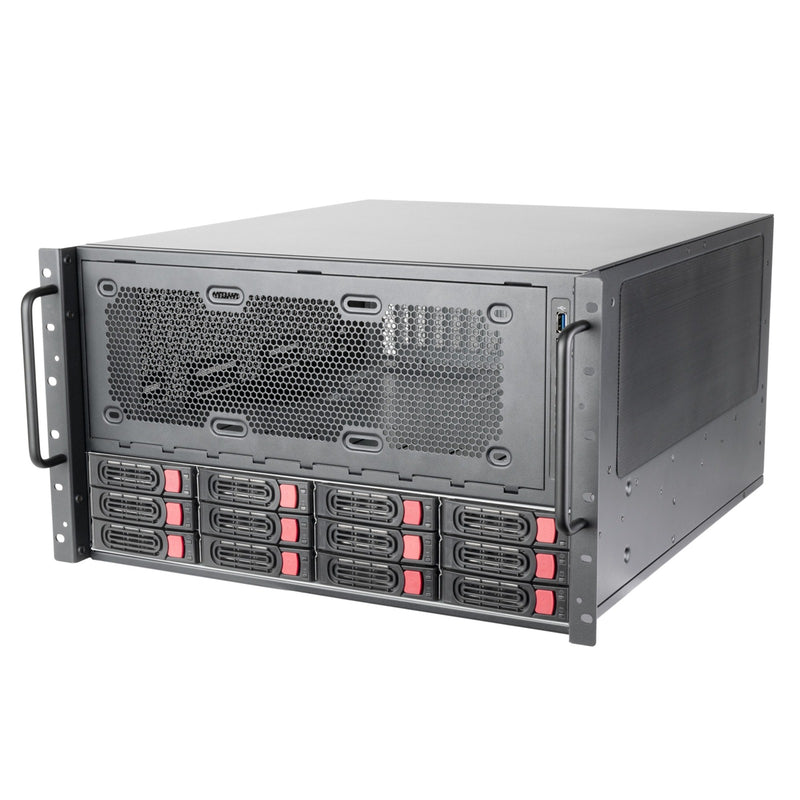 Load image into Gallery viewer, Silverstone rm61-312, rack, serverbehuizing (zwart | 6u)
