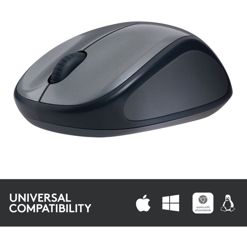 Afbeelding laden in galerijviewer, Logitech wireless mouse m235 (zwart grijs, nano-ontvanger)
