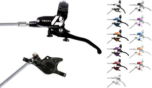 Hope tech 4 x2 steel braided disc brake - lever left
