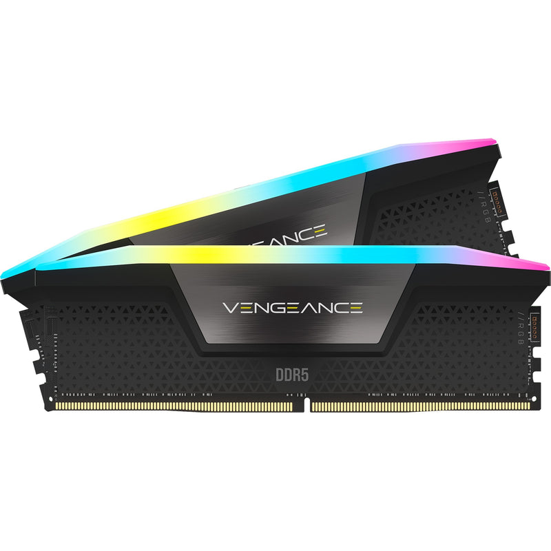 Afbeelding laden in galerijviewer, Corsair vengeance rgb 32 gb ddr5-5600 (2x 16 gb) werkgeheugen (zwart, cmh32gx5m2b5600c40k, xmp 3.0)
