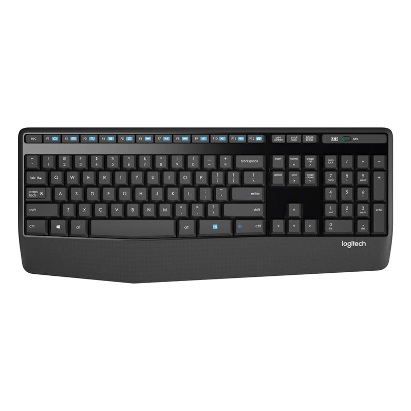 Afbeelding laden in galerijviewer, Logitech mk345 comfort wireless keyboard and mouse combo desktopset (zwart, us-international lay-out (qwerty), 100%)
