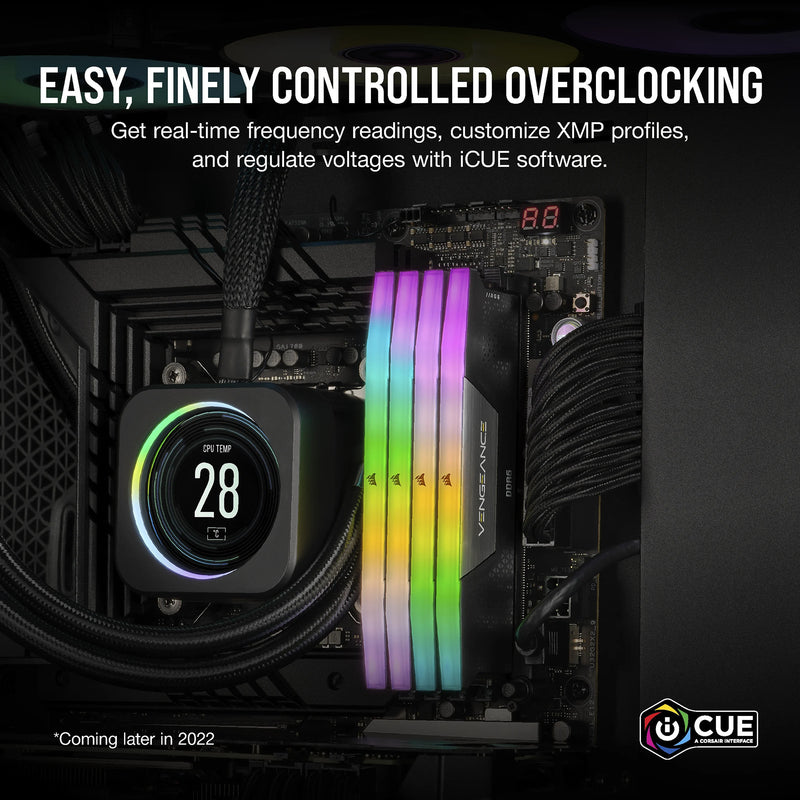 Load image into Gallery viewer, Corsair vengeance rgb 32 gb ddr5-6000 (2x 16 gb) werkgeheugen (zwart, cmh32gx5m2b6000c38, xmp 3.0)

