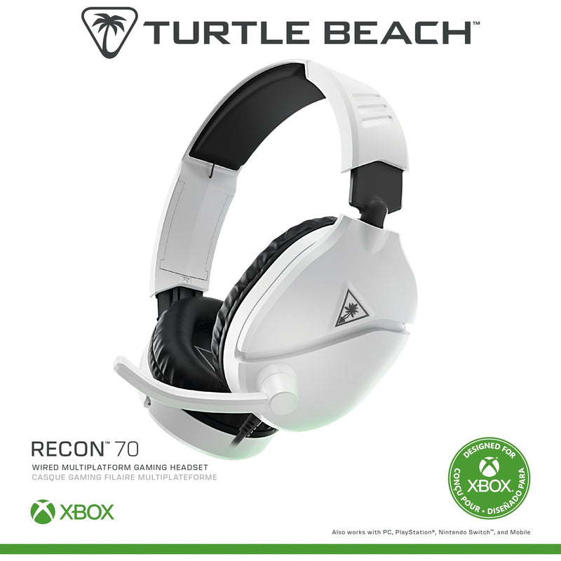 Load image into Gallery viewer, Turtle beach ear force recon 70x white (2024) over-ear gaming headset (wit, xbox series x|s, xbox one, ps4, ps5, switch, pc, mobile)
