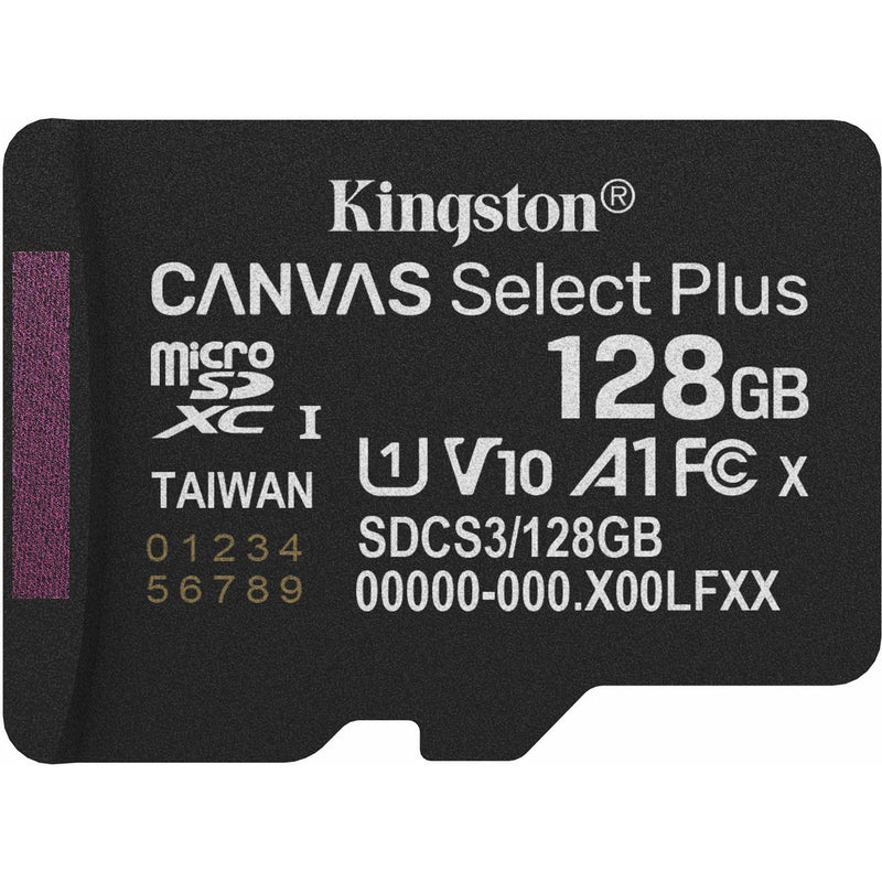 Load image into Gallery viewer, Kingston canvas select plus 128 gb microsdxc geheugenkaart (zwart, uhs-i u1, class 10, v10)
