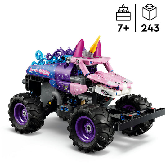 Lego technic - monster jam sparkle smash pull-back constructiespeelgoed (42220)
