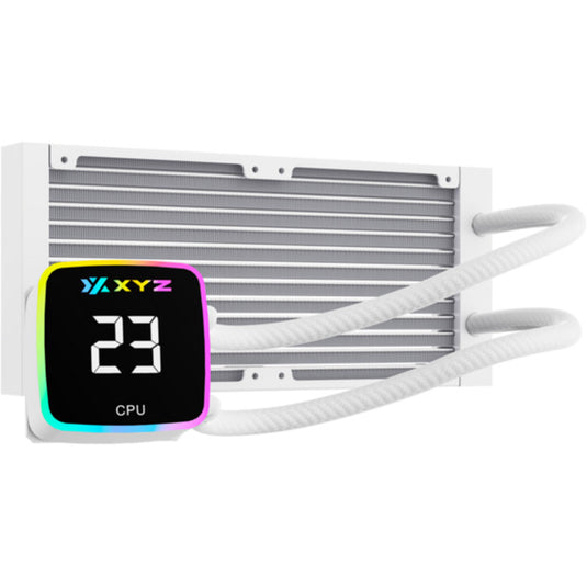 Xyz pc gear aquapulse aio 240 waterkoeling (wit, argb, pwm)