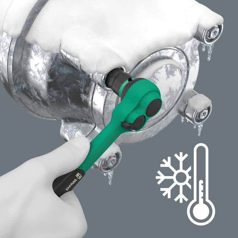 Load image into Gallery viewer, Wera 8010 b zyklop comfort ratel (zwart groen, met omschakelpal en 3 8 aandrijving)
