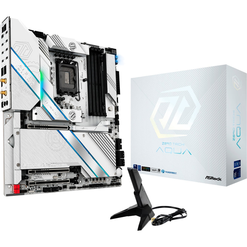 Load image into Gallery viewer, Asrock z890 taichi aqua socket 1851 moederbord (zwart, raid, 10gb-lan, 5gb-lan, wi-fi 7, bt, sound, e-atx)
