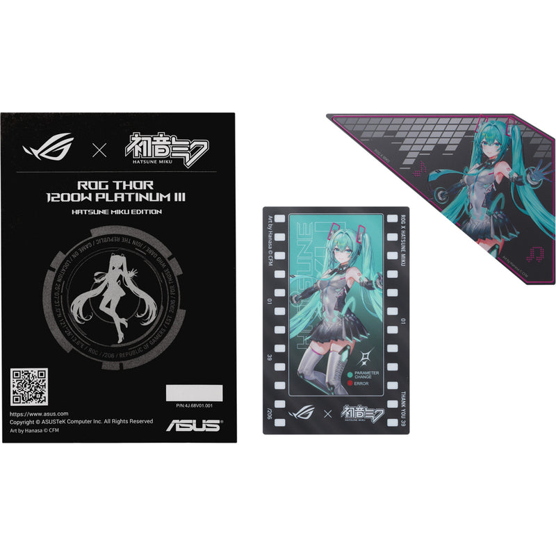 Afbeelding laden in galerijviewer, Asus rog thor platinum iii hatsune miku edition modulaire 1200 watt voeding (zwart, 1x 12v-2x6, 4x pcie)
