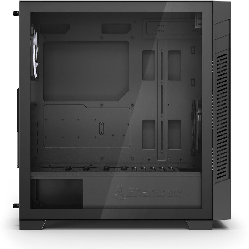 Afbeelding laden in galerijviewer, Sharkoon s25-w2 argb midi tower behuizing (zwart | 2x usb-a | 1x usb-c | rgb | tempered glass)
