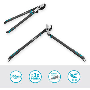 Gardena aambeeldtakkenschaar energycut pro l, met aambeeldsnede (grijs turquoise, 75cm, voor droog hout)