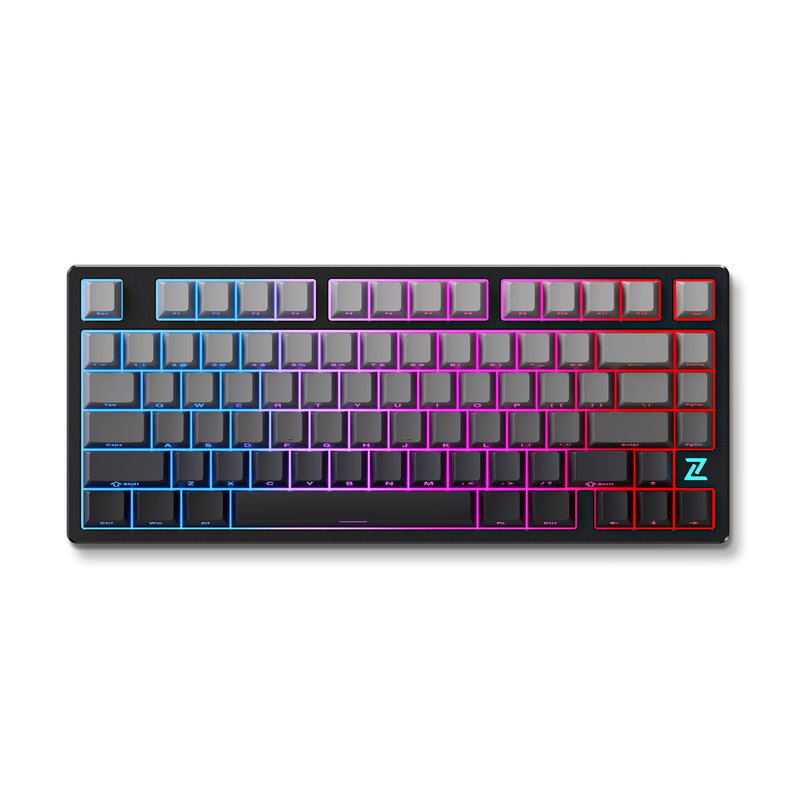 ギャラリービューアに画像をロードする, Mchose z75s mountains gradient flame orange metal top cover wireless mechanical rgb toetsenbord (zwart, us lay-out (qwerty), ttc flame orange, 75%, rgb, hot swap, side engraved pbt, draadloos | bluetooth | usb-c)
