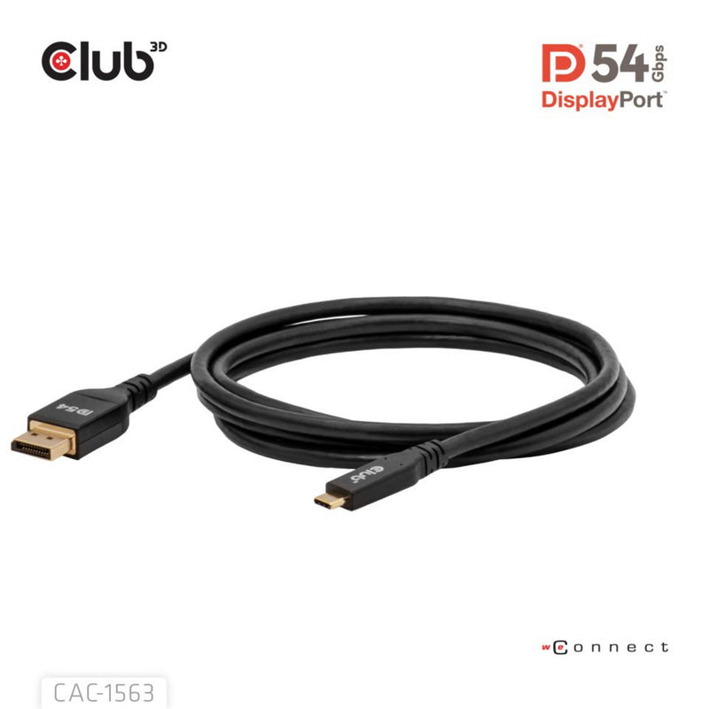 Chargez l'image dans la visionneuse de la galerie, Club 3d usb-c naar displayport 2.1 kabel (zwart, 2 meter)
