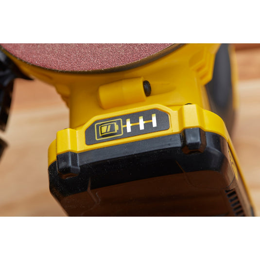 Stanley fatmax v20 18v excentrische schuurmachine (geel zwart, softbag, accu (2.0ah) en oplader (2a) inbegrepen)