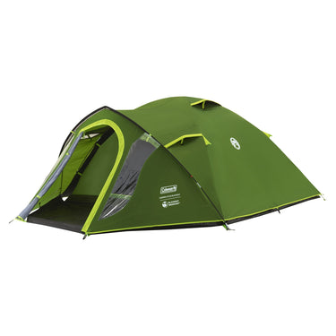 Coleman darwin 3 plus koepeltent (donkergroen lichtgroen, met voorbouw, model 2025)