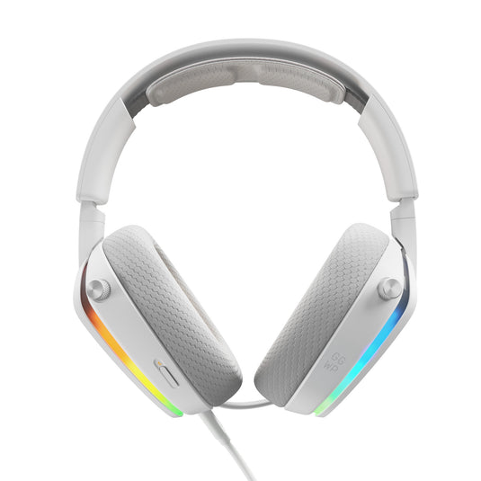 Glorious ghs eternal rgb - stereo rgb gamingheadset over-ear gaming headset (wit, pc, ps5, ps4, switch, usb-c)