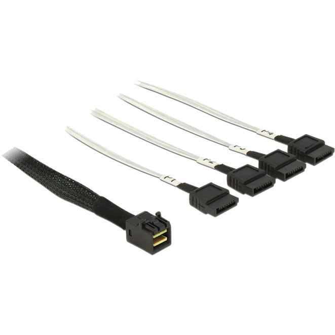 Load image into Gallery viewer, Delock mini sas hd sff-8643 > 4x sata 7-pin kabel (zwart, 0,5 meter)
