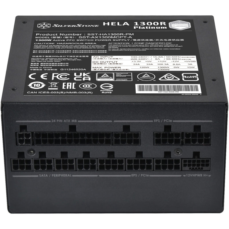 Load image into Gallery viewer, Silverstone hela 1300r platinum, modulaire 1300 watt voeding (zwart, 8x pcie)
