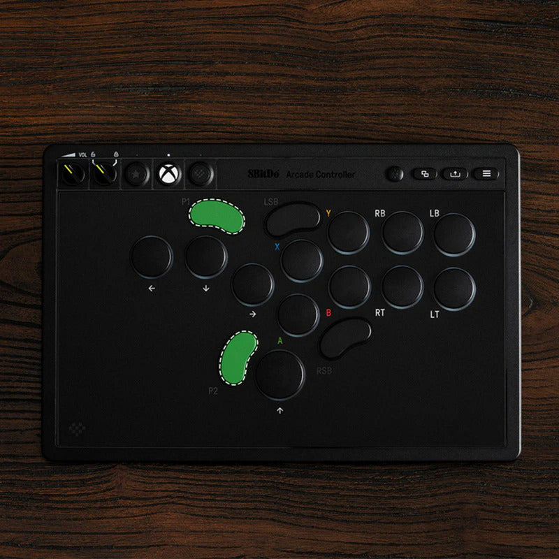 Chargez l'image dans la visionneuse de la galerie, 8bitdo arcade controller for xbox (zwart, 2.4 ghz usb, xbox series x|s, xbox one, pc)
