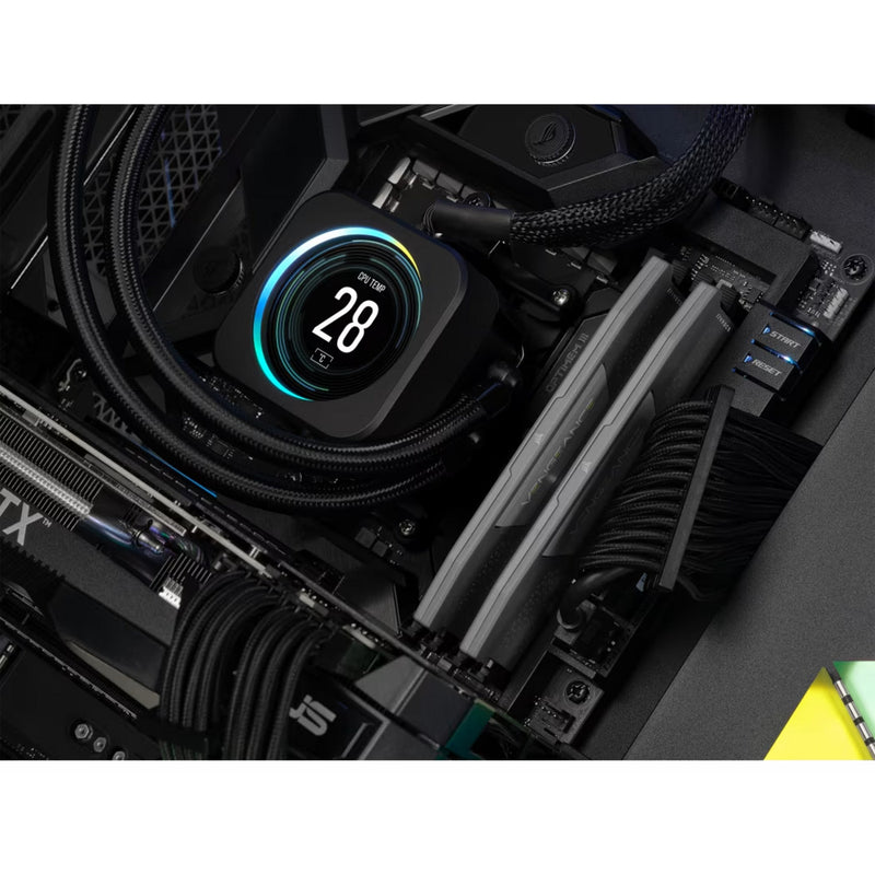 Afbeelding laden in galerijviewer, Corsair vengeance 32 gb ddr5-6000 (2x 16 gb) werkgeheugen (zwart, cmk32gx5m2d6000z38, xmp, expo)
