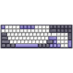 Iqunix f97 lavandin wireless mechanical keyboard (lavendel, us lay-out (qwerty), cherry mx brown, 96%, rgb leds, hot-swappable, pbt, 2.4ghz | bluetooth 5.1 | usb-c)